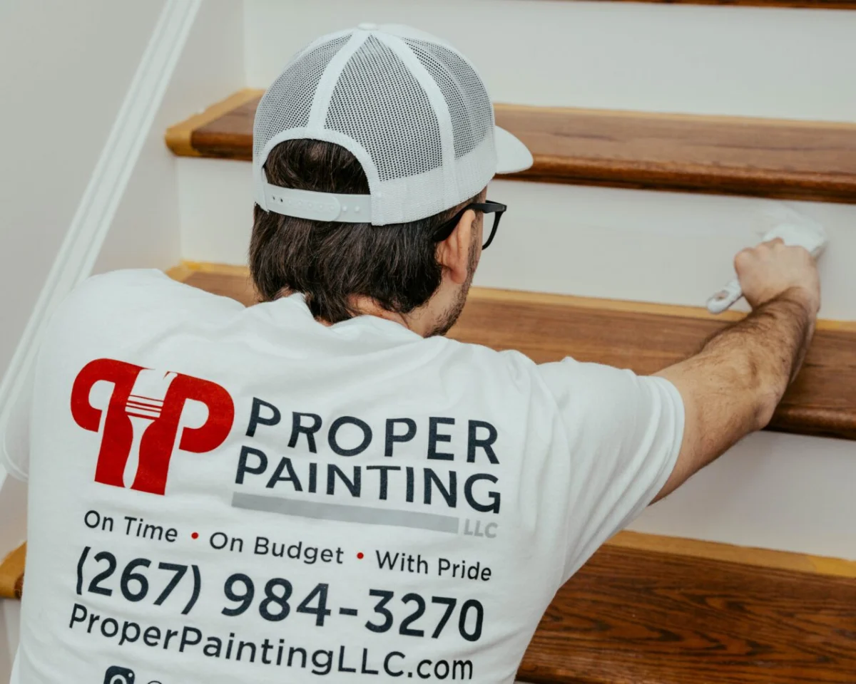 Cabinet painting in Bucks County
